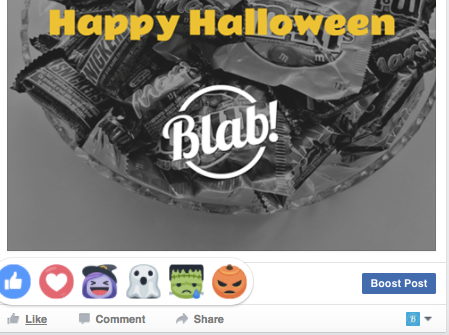 Facebook Halloween Emoji Reactions